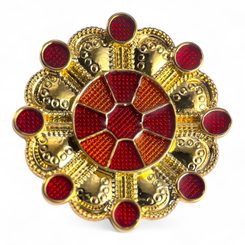 Boucle lombarde / broche, bronze, XVIe siècle