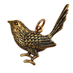 Mésange charbonnière, pendentif en bronze
