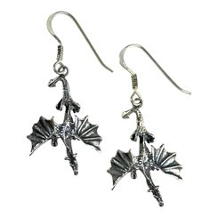 DRAGONS - silver earrings Ag 925