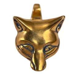 Celtic Fox, head, pendant, bronze