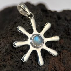 Baivi et Mano, Soleil et lune, pendentif Sami, argent 925
