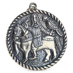 FAUCON MÉDIÉVAL Moravie Magna pendentif en argent sterling