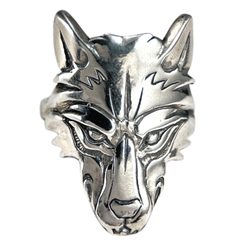 WOLFKOPF, Wolf, Silber 925, Ring