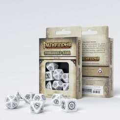 Bone Roman dice - red