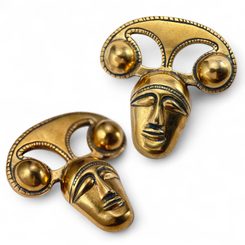 CELTIC HEAD PENDANT, La Tene art style, bronze