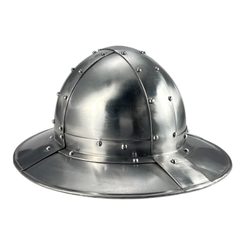 Kettle hat, 1,6 mm steel with leather liner