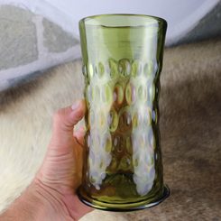 Verre à décor bleu, 13ème siècle