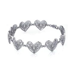 CELTIC HEARTS, silver bangle, Ag 925