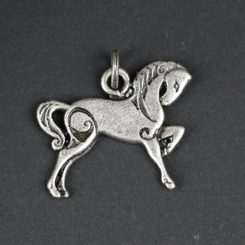Cheval Celtique, pendentif, zinc