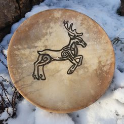 CELTIC DEER SHAMANIC FRAME DRUM 40 cm