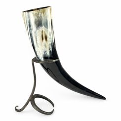 ANCHOR leather horn holder - gift for sailors