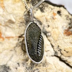 ECLIPSE, pendentif - Moldavite, argent 925/1000
