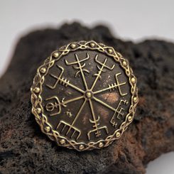 HEART OF THE NORTH, Hugin and Munin, bronze viking pendant