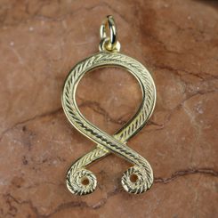 TROLL CROSS Viking Pendant Gold plated