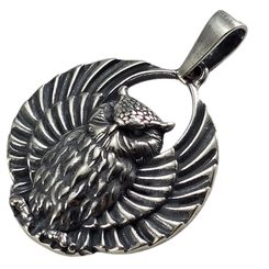 Hibou, pendentif antique, bronze