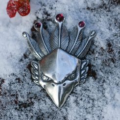 VIKING RAVEN HEAD RING, silver 925