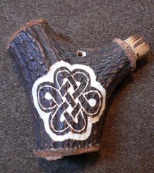 CELTIC KNOTWORK Deer Antler Salt Case