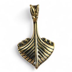 DRAKKAR, viking dragon ship, pendant, bronze