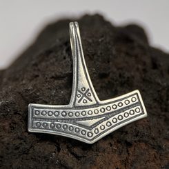 Large THOR's HAMMER, Romersdal, Denmark, sterling silver