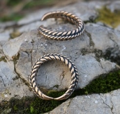 Wikinger-Ring gestrickt, Bronze