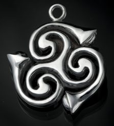 Triskèle, La Tène, pendentif, argent