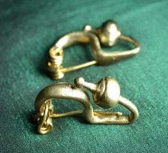 Keltische Fibel, Böhmen, Bronze, Replik