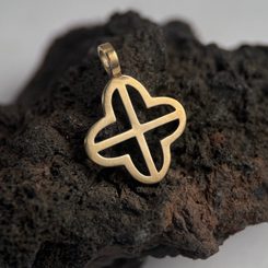 SUN SYMBOL VI, bronze pendant