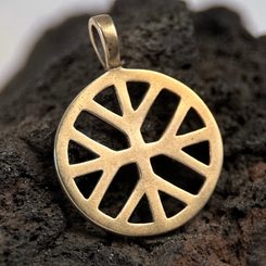 DOUBLE-TAILED LION, symbol of Bohemia, bronze, pendant