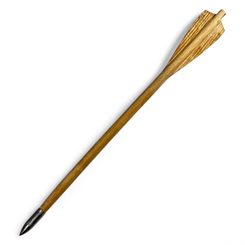 Crossbow arrow, wooden