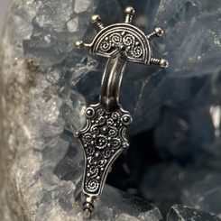 Lion bohème, broche en argent sterling