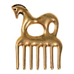 Celtic comb, horse, bronze