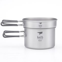Set de cuisson 2 pièces en titane pour casseroles et poêles Ti6012 KEITH
