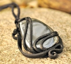 HEMATITE- pendant - big stone