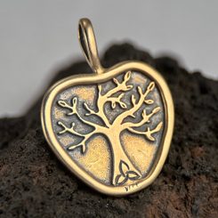 PERUN, Dieu slave du tonnerre, pendentif, or 14K