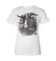 GOAT, women's T-shirt white, Druid collection