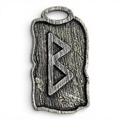 BERKANO - Rune Pendant, Zinc