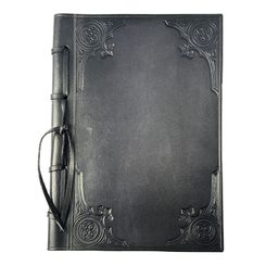 GOTHIC, Leder-Notizbuch, liniert, schwarz