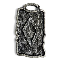 INGWAZ, rune pendant, zinc
