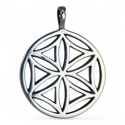 SUN FLOWER II, silver pendant