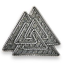 VALKNUT, viking symbol, sterling silver pendant