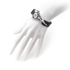 LOKI, bracelet, black, cow leather