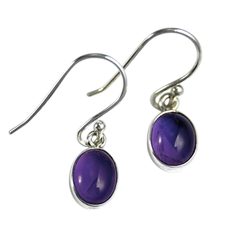 VIORA, Silberohrringe, Amethyst, Ag 925/1000