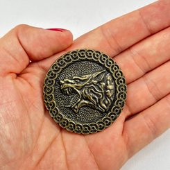 SLAVIC WOLF Pendant, bronze