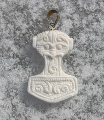 THOR's HAMMER, carved bone pendant
