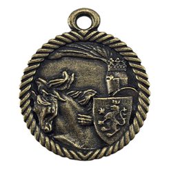 TRANSFORMATION OTAKAR II., Medaillon, Anhänger aus Altmessing