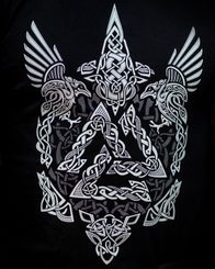 VALKNUT - Wikinger Herren-T-Shirt farbig