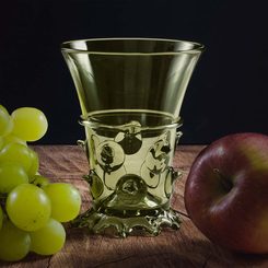 Whisky glass, green glass