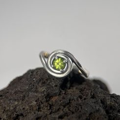 NORICA, bague en argent, péridot, Ag 925/1000