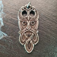 ÓDIN - amulette en zinc, laiton antique
