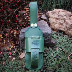 FISH Leather Beer Holster - gift for fishermen